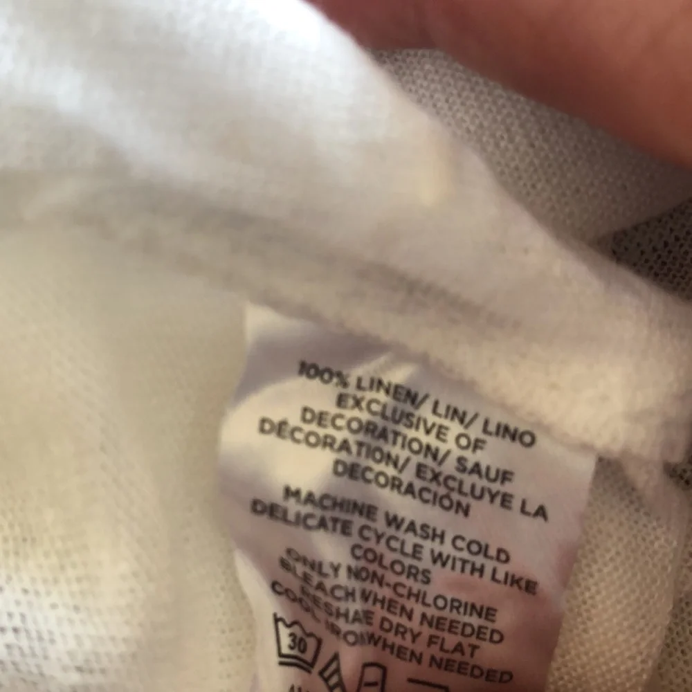 Ann‎ Taylor Cut Out 100% Linen Tee White Sz L - NWT - Picture 8 of 8